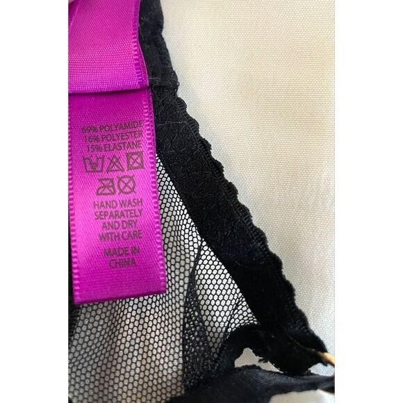 RITRATTI Milano DREAM UNDERWIRE BRA MACRAME Black Underwire Women’s Bra 34 B - Picture 6 of 11